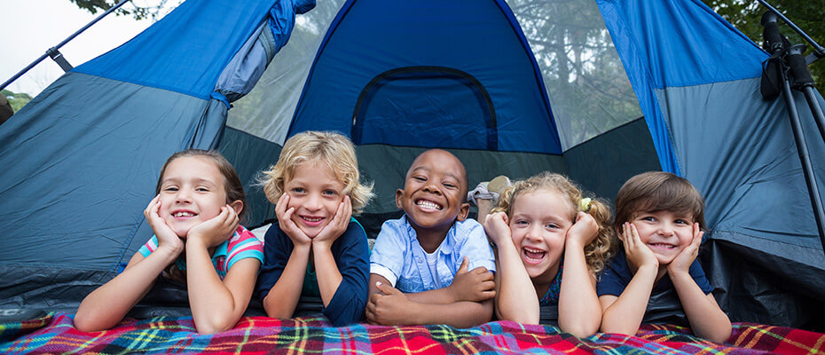 Kids camping